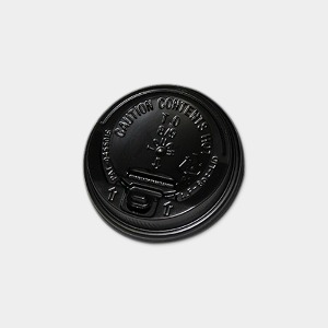 커피컵 뚜껑 8온스용 검정 개페 AF